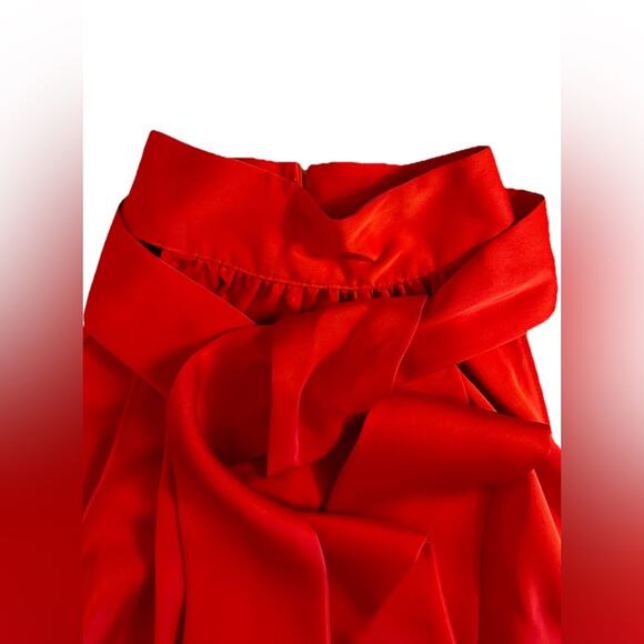 Worthington Women’s Hot Cayenne Red Halter Neck Sleeveless Blouse Sz Large NWT - Picture 2 of 6